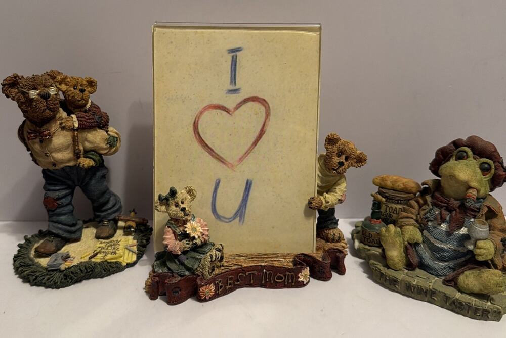 3 Boyds Bears And Friends Bearstone Collection And Wee Folkstone @ Co VGC
